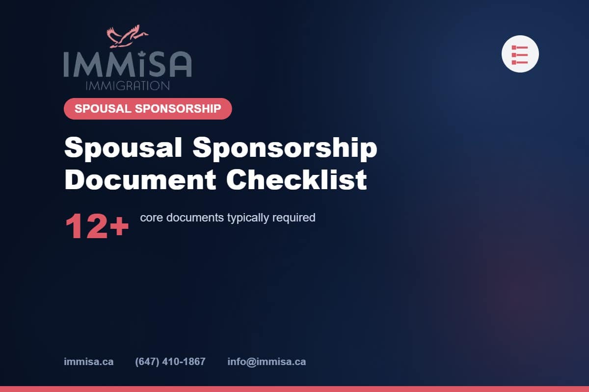Spousal sponsorship document checklist - Immisa Immigration
